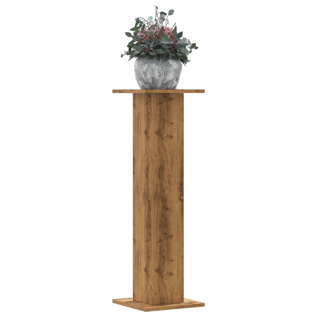 Plantenstandaards 2 st 30x30x95 cm hout artisanaal eiken is nu te koop bij PeponiXL, paradijselijk wonen!