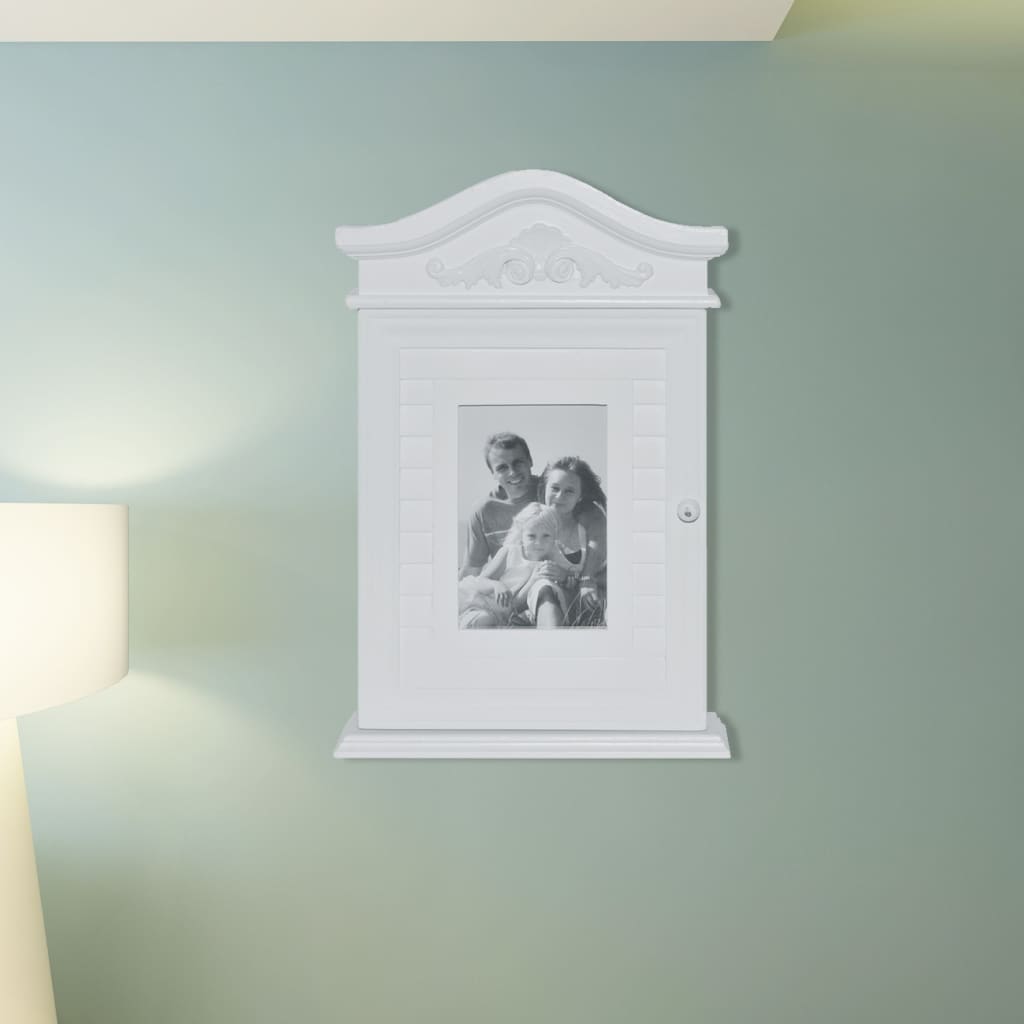 Sleutelkastje met fotolijst wit is nu te koop bij PeponiXL, paradijselijk wonen!