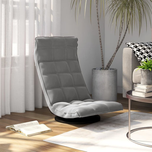 Vloerstoel draaibaar fluweel lichtgrijs is nu te koop bij PeponiXL, paradijselijk wonen!