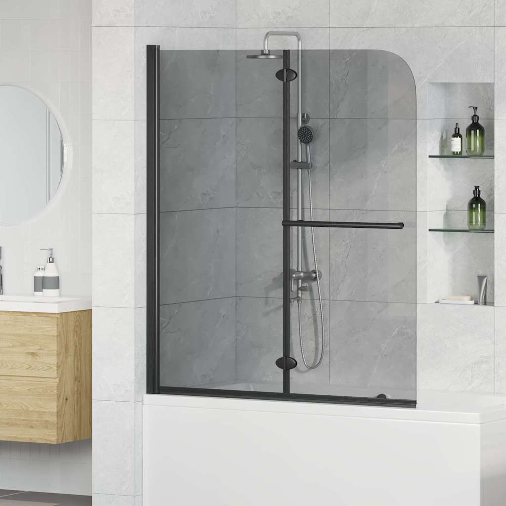 Douche Omhulsel Zwart 95 x 140 cm ESG-glas en aluminium is nu te koop bij PeponiXL, paradijselijk wonen!