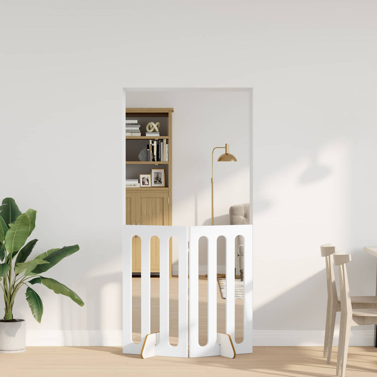 Opvouwbaar huisdierhek 2 pcs Wit 100,5 x 38 x 90 cm is nu te koop bij PeponiXL, paradijselijk wonen!
