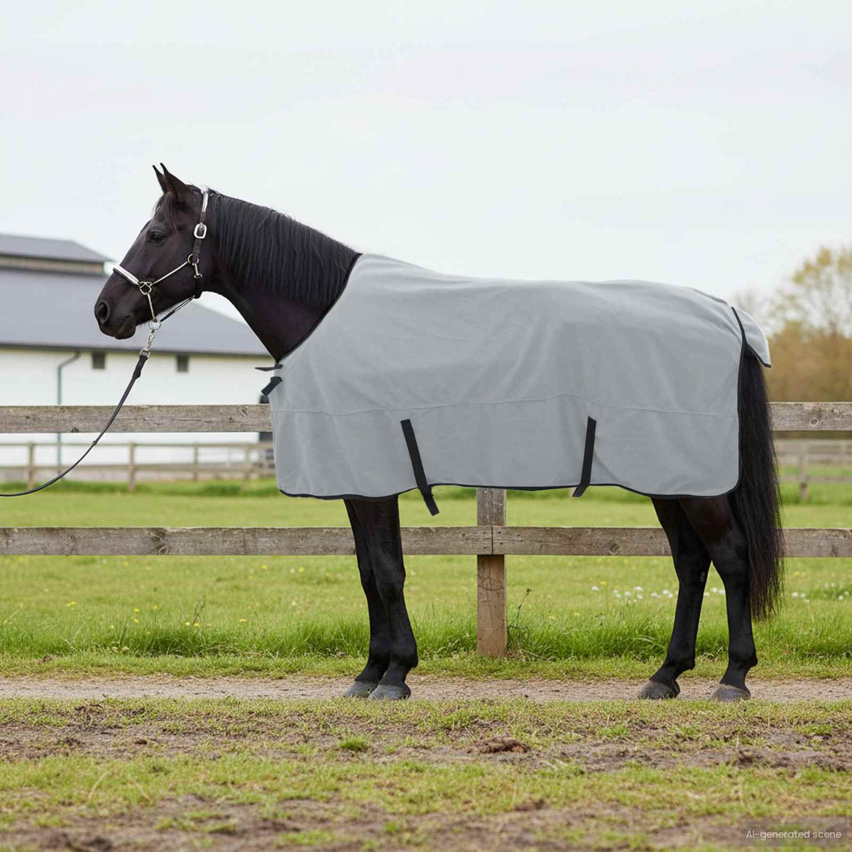 Paardendeken Volledig Lichtgrijs en Roze 125 cm Polyester is nu te koop bij PeponiXL, paradijselijk wonen!