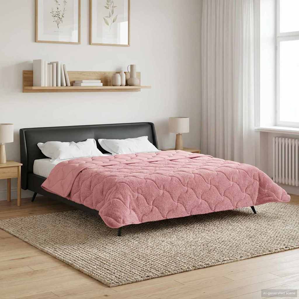 Vol jaar dekbed Roze 200 x 220 cm Microfiber en Teddy fleece is nu te koop bij PeponiXL, paradijselijk wonen!