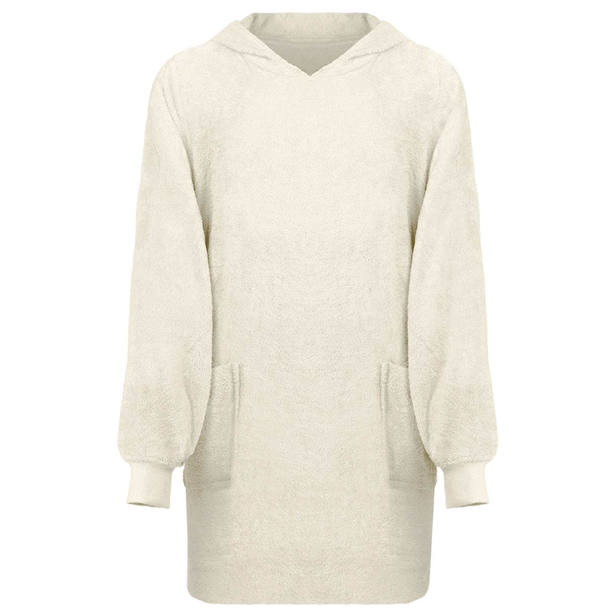 Deken hoodie KINN Crème L Katoen is nu te koop bij PeponiXL, paradijselijk wonen!