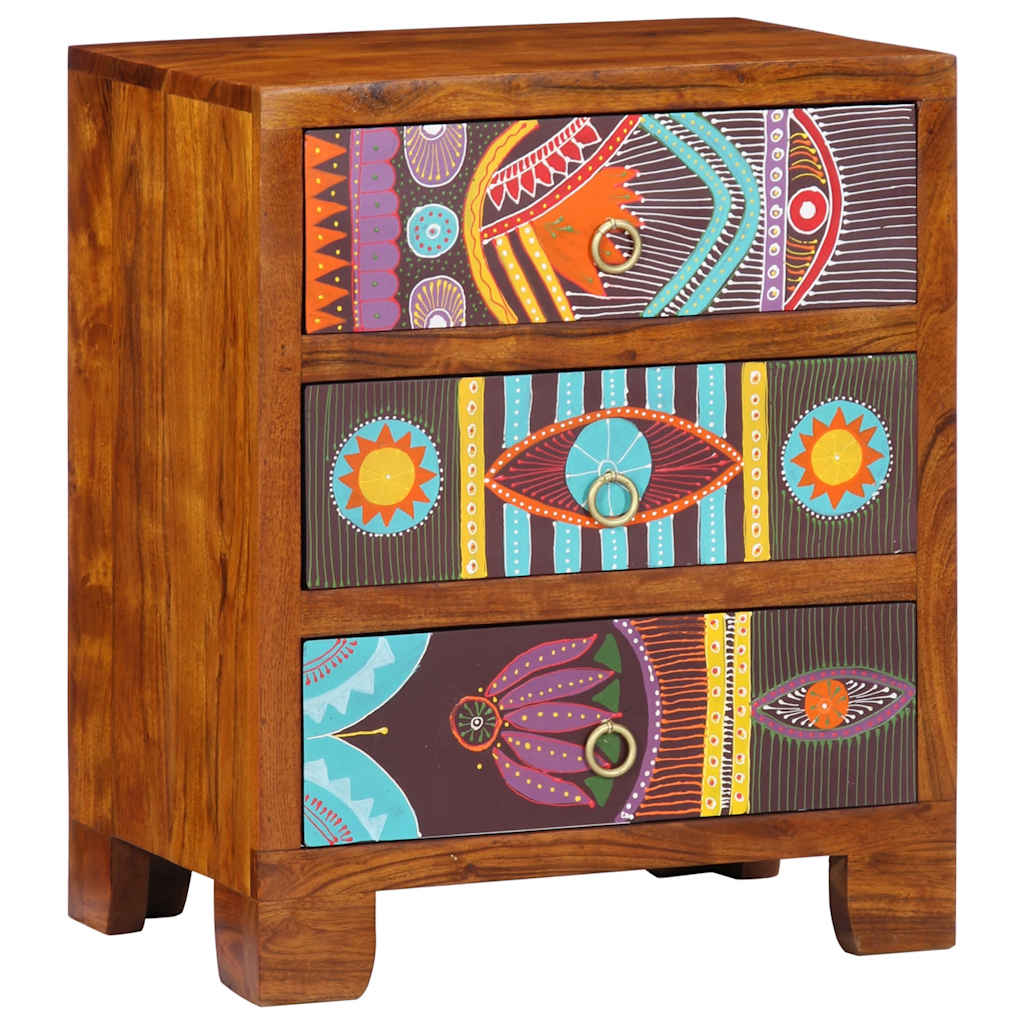 Dressoir 50x35x60 massief acaciahout veelkleurig is nu te koop bij PeponiXL, paradijselijk wonen!