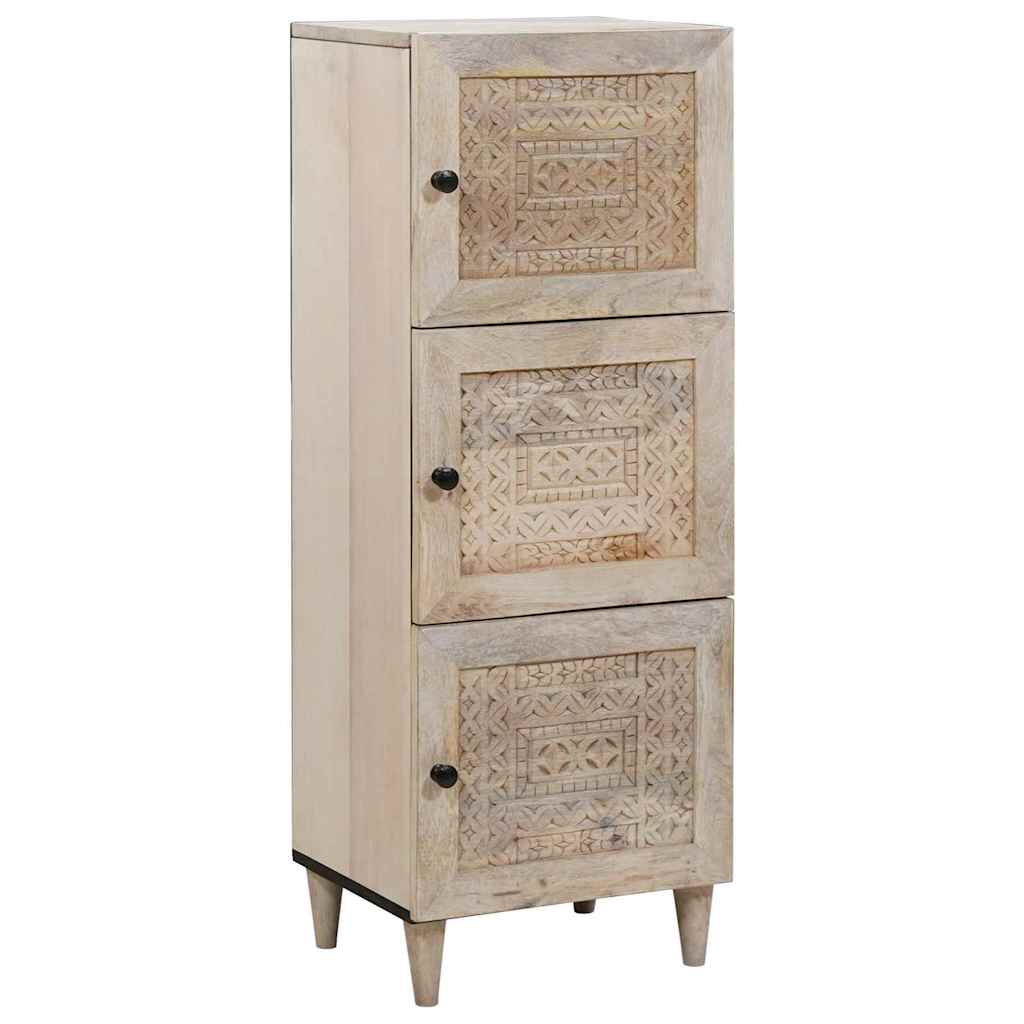 Highboard Wit 40 x 33 x 110 cm massief mangohout is nu te koop bij PeponiXL, paradijselijk wonen!