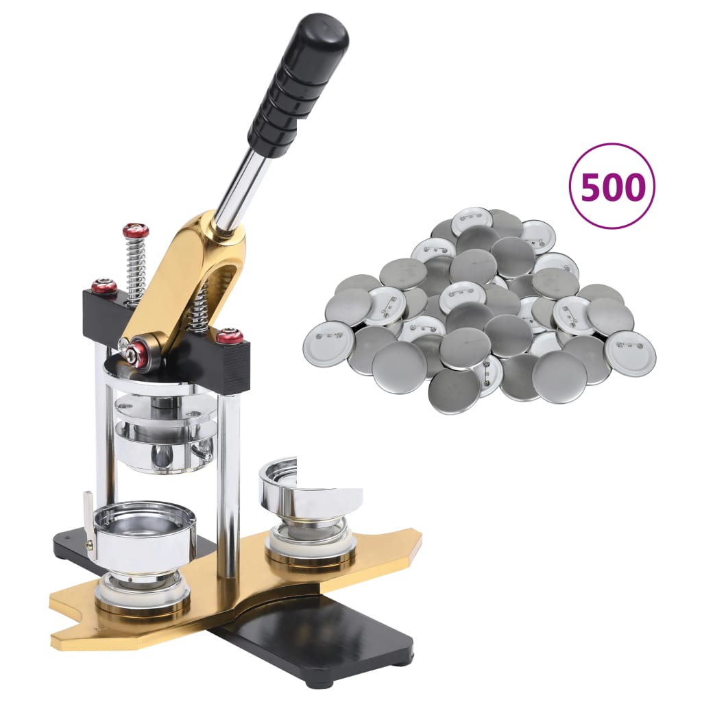 Buttonmachine draaipunch met 500 st buttononderdelen 37 mm is nu te koop bij PeponiXL, paradijselijk wonen!