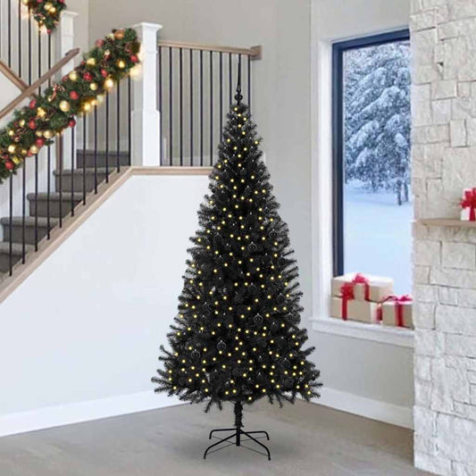 Kerstboom met 300 LED met standaard Zwart 240 cm PVC is nu te koop bij PeponiXL, paradijselijk wonen!