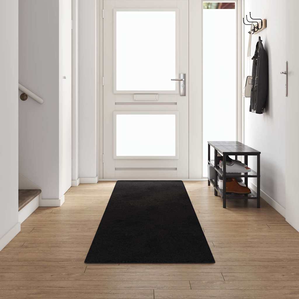 Tapijt Loper Zwart 80 x 500 cm 100% Polypropylene Tuft is nu te koop bij PeponiXL, paradijselijk wonen!