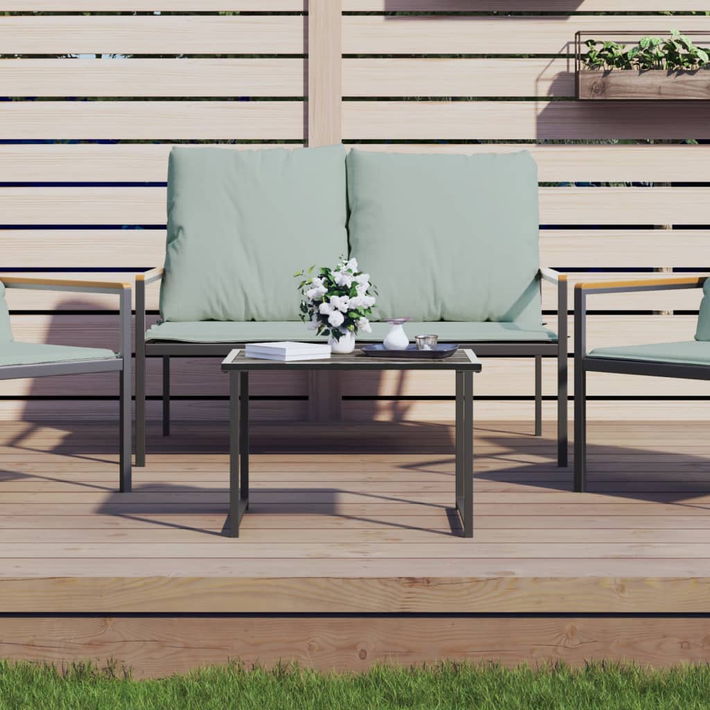 Tuintafel 55x40x37 cm staal antracietkleurig is nu te koop bij PeponiXL, paradijselijk wonen!