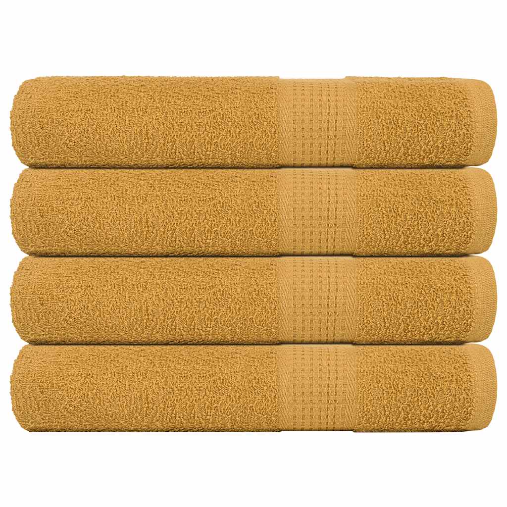 Saunahanddoeken FROGN 4 st 80x200 cm 360 g/m² goud is nu te koop bij PeponiXL, paradijselijk wonen!