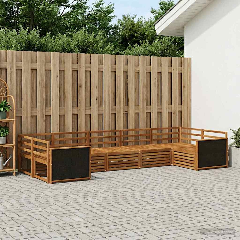 Buiten bankenset 7 pcs Naturel is nu te koop bij PeponiXL, paradijselijk wonen!