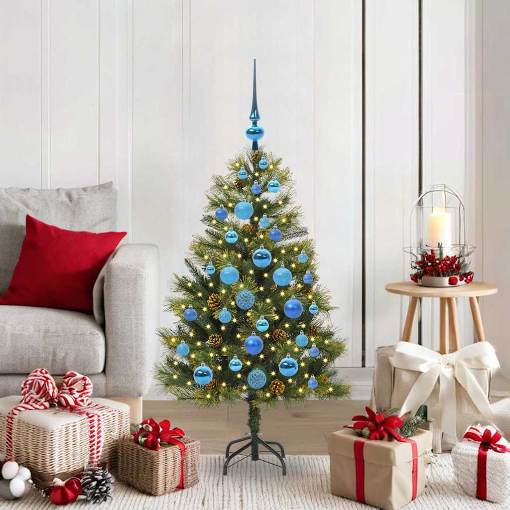 Kunstmatige Scharnier Kerstboom met Cones Groen 120 cm is nu te koop bij PeponiXL, paradijselijk wonen!