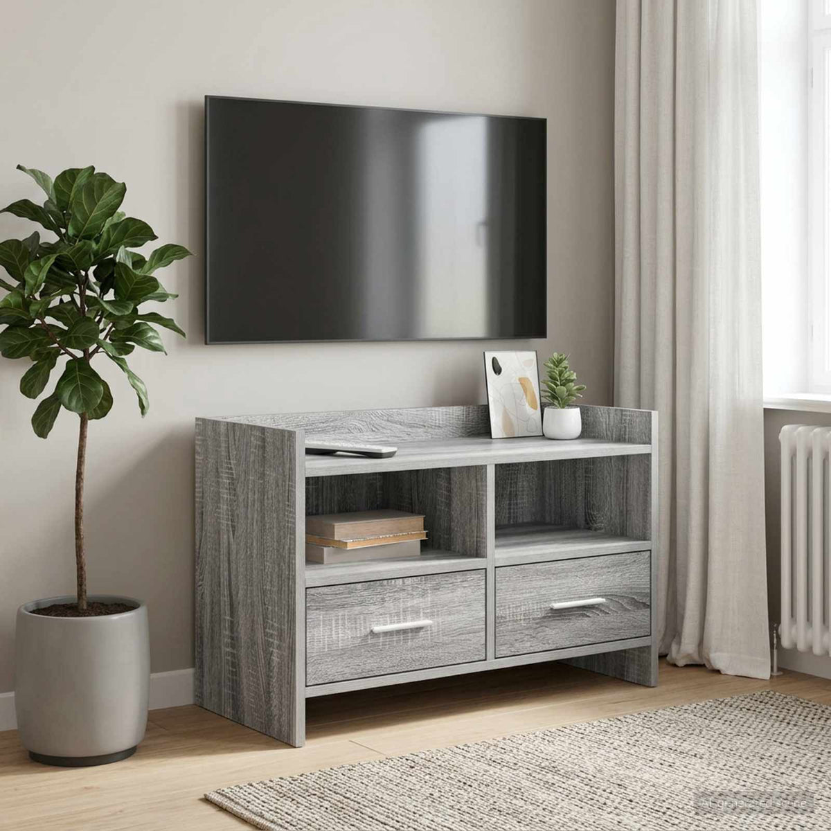 TV-kast 71,5 x 33 x 47 cm Grijs Sonoma Bewerkt hout is nu te koop bij PeponiXL, paradijselijk wonen!