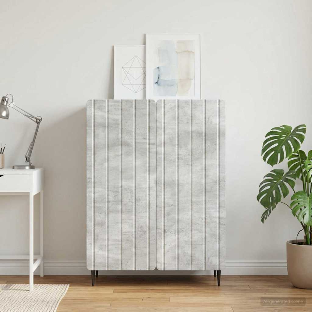Dressoir Betongrijs 66 x 34,5 x 92 cm Bewerkt hout is nu te koop bij PeponiXL, paradijselijk wonen!