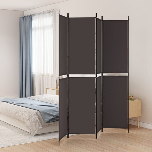 Kamerscherm met 4 panelen 200x220 cm stof bruin is nu te koop bij PeponiXL, paradijselijk wonen!