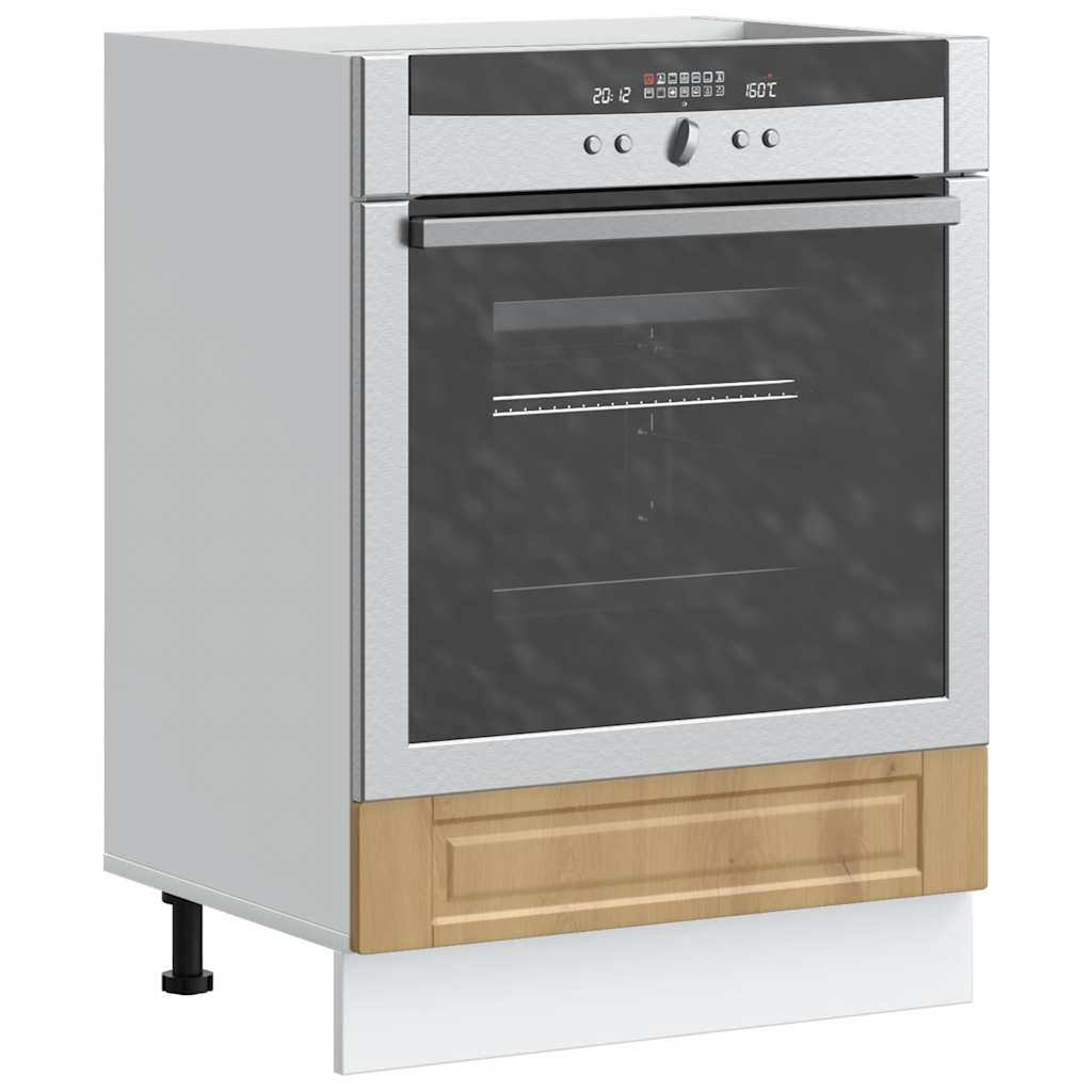 Ovenkast "Porto" bewerkt hout artisanaal eikenkleur is nu te koop bij PeponiXL, paradijselijk wonen!