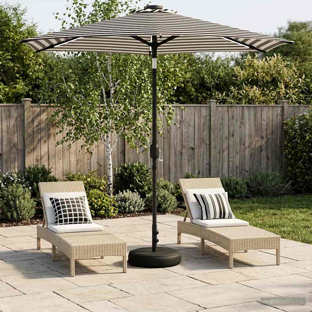 Tuinparasol met LED-lampen en voet 230 x 230 cm Polyester is nu te koop bij PeponiXL, paradijselijk wonen!