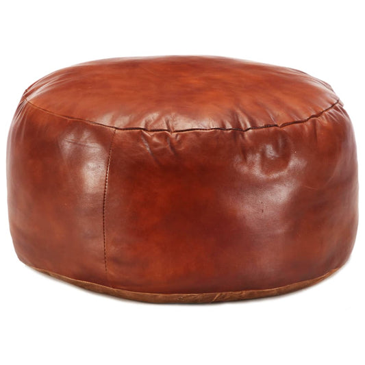 Poef 60x30 cm echt geitenleer tan is nu te koop bij PeponiXL, paradijselijk wonen!