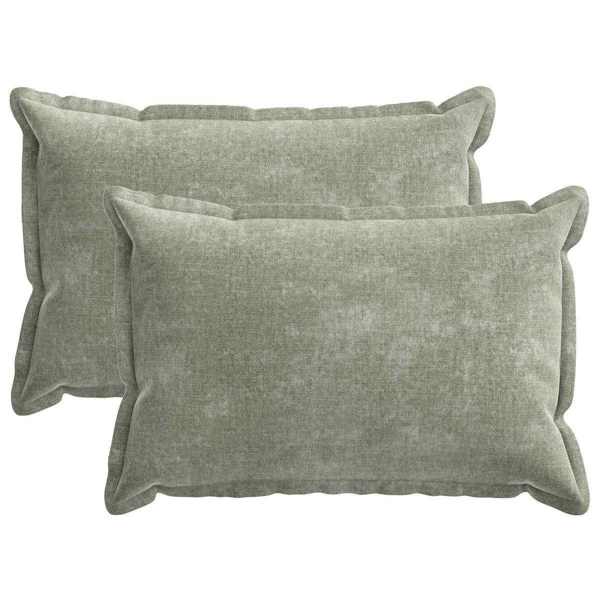 Kussensloop 2 st HOUTEN Groen 50 x 75 cm Chenille Stof is nu te koop bij PeponiXL, paradijselijk wonen!