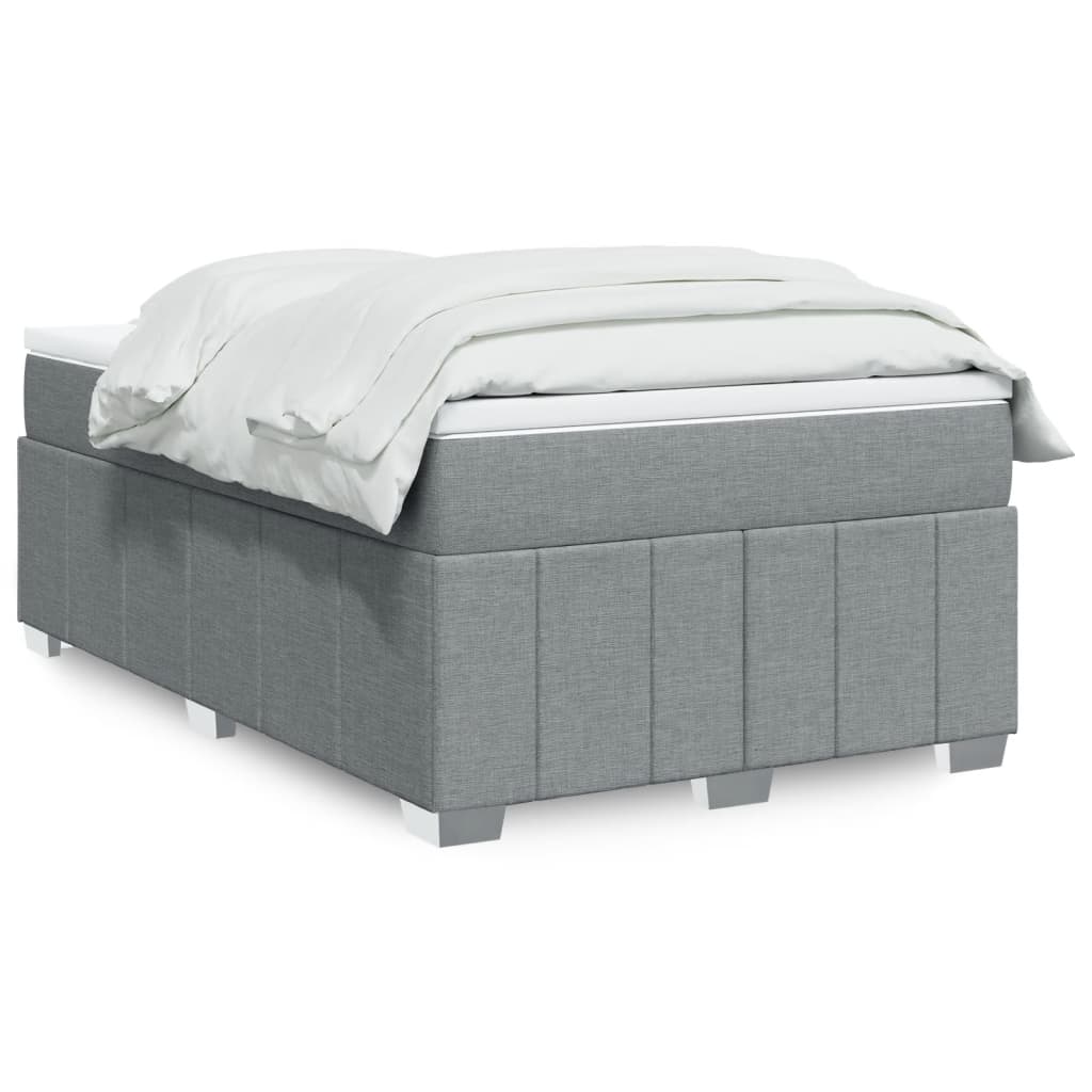 Boxspring met matras stof lichtgrijs 120x190 cm is nu te koop bij PeponiXL, paradijselijk wonen!