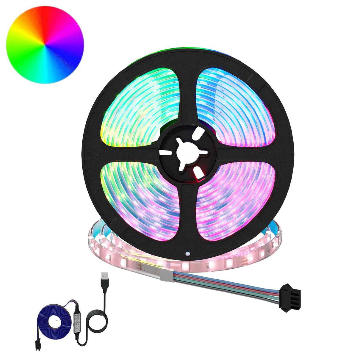LED-strip 12 pcs Zwart en transparant 4700 mm is nu te koop bij PeponiXL, paradijselijk wonen!