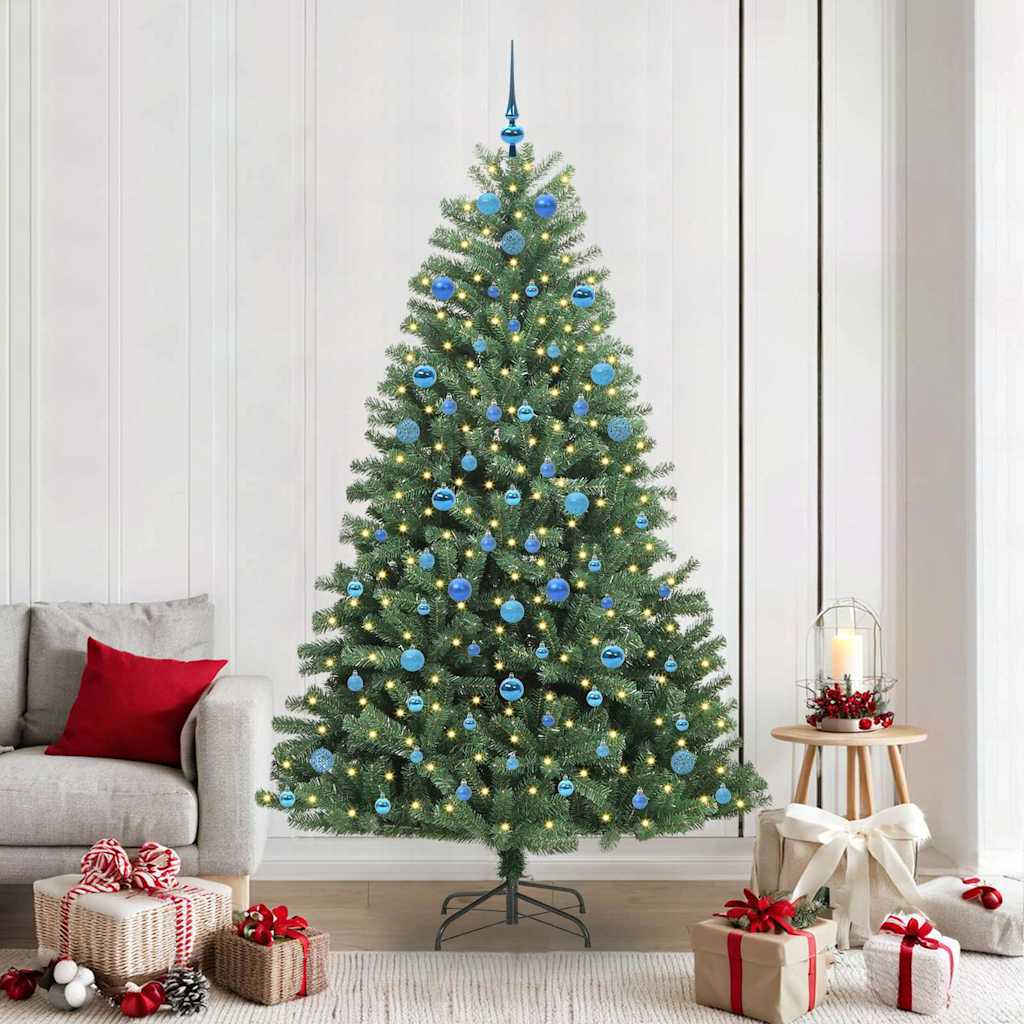Kunstmatige Inklapbare Kerstboom Groen 210 cm PVC en Metaal is nu te koop bij PeponiXL, paradijselijk wonen!