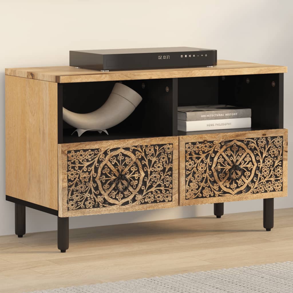 Tv-meubel 70x33x46 cm massief mangohout is nu te koop bij PeponiXL, paradijselijk wonen!