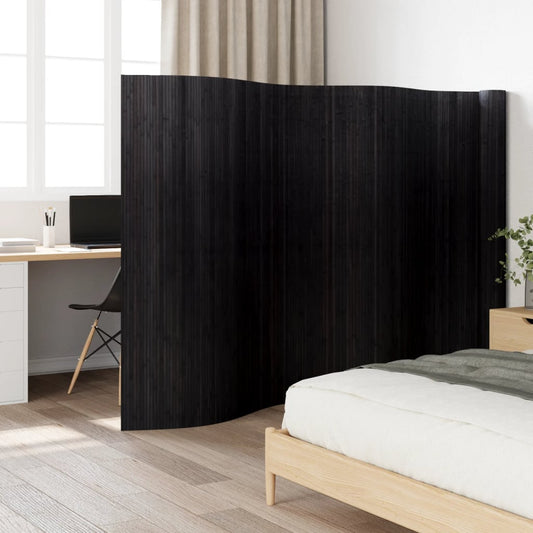 Kamerscherm breedte 800 cm hoogte 165 cm bamboe zwart is nu te koop bij PeponiXL, paradijselijk wonen!