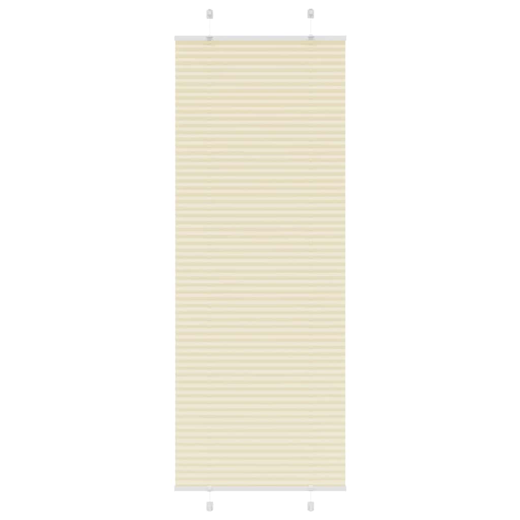 Plissé rolgordijn 80x200 cm stofbreedte 79,4 cm polyester crème is nu te koop bij PeponiXL, paradijselijk wonen!