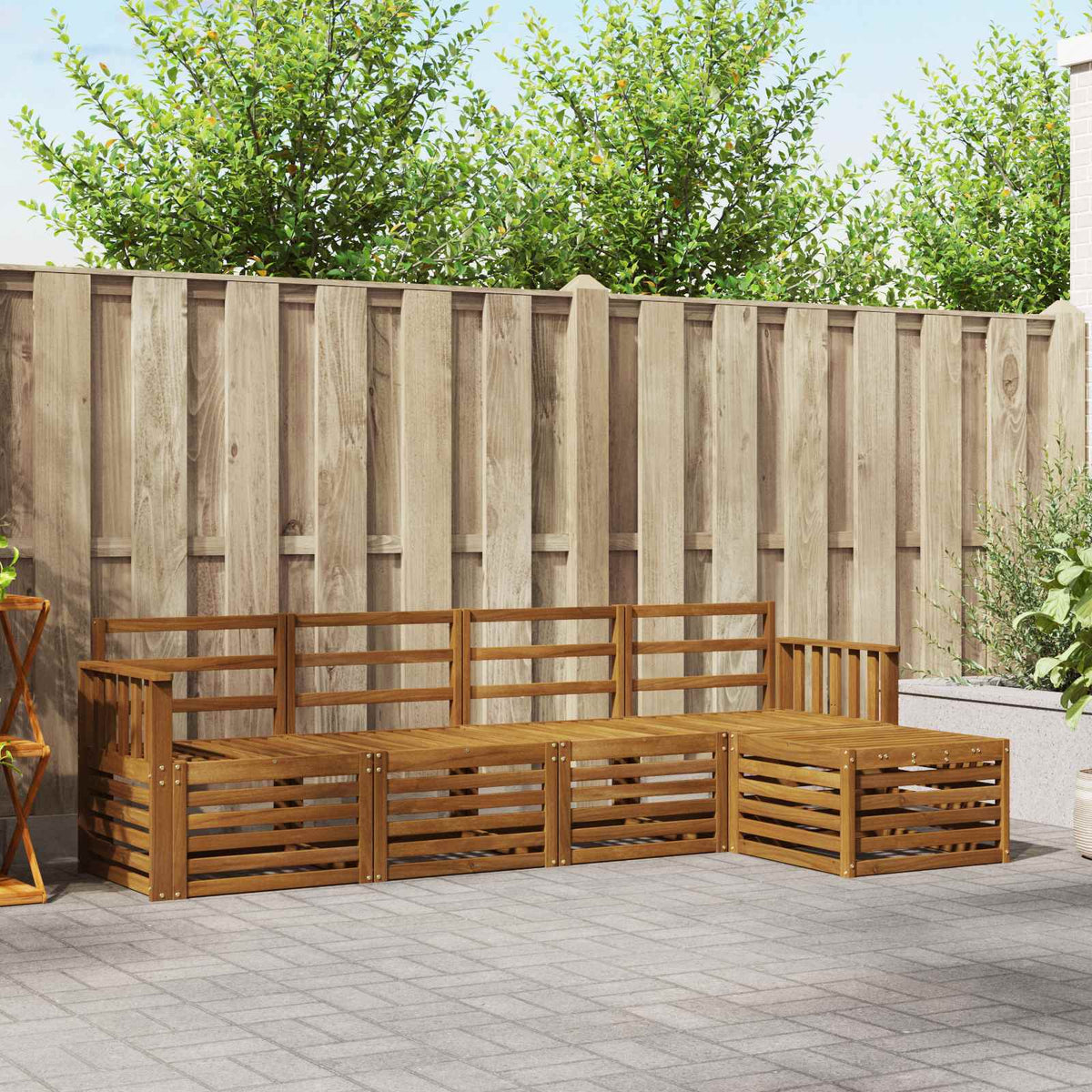 Buiten bankenset 5 pcs Naturel is nu te koop bij PeponiXL, paradijselijk wonen!
