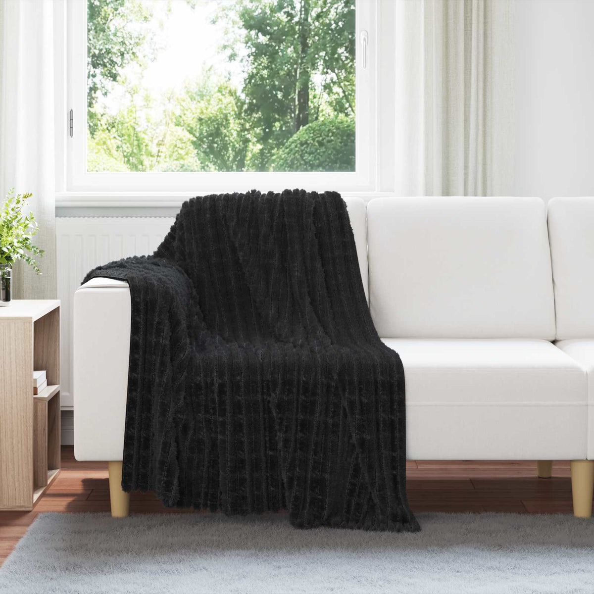 Kleden 6 pcs Zwart 150 x 130 cm Fleece is nu te koop bij PeponiXL, paradijselijk wonen!