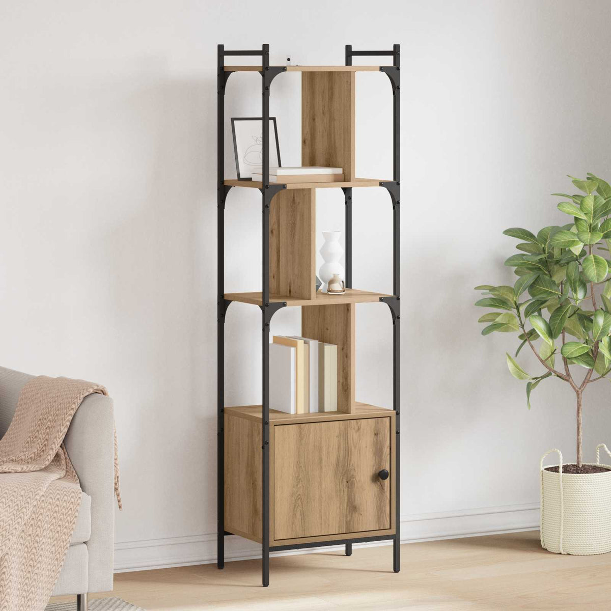Boekenkast 6-laags 44,5 x 30 x 154,5 cm Bewerkt hout is nu te koop bij PeponiXL, paradijselijk wonen!