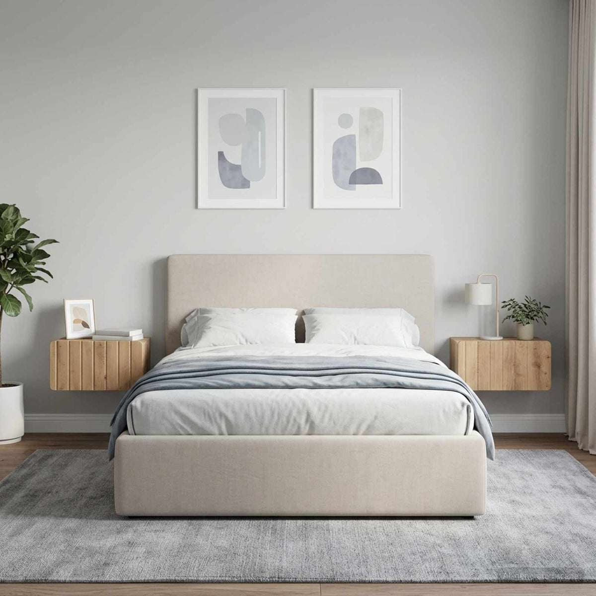 Wandbeugel Bedkast 2 pcs Artisanaal eiken 49 x 34,5 x 24 cm is nu te koop bij PeponiXL, paradijselijk wonen!