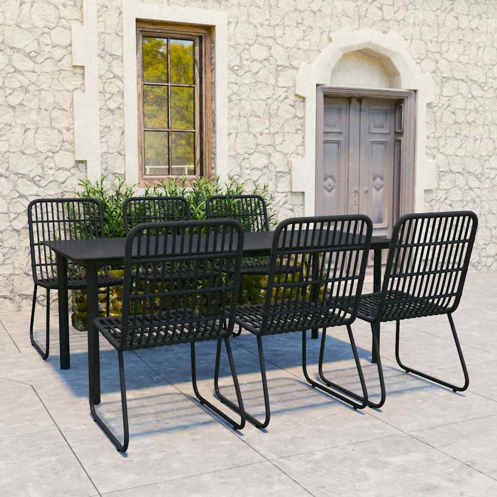 7-delige Tuinset poly rattan en glas is nu te koop bij PeponiXL, paradijselijk wonen!