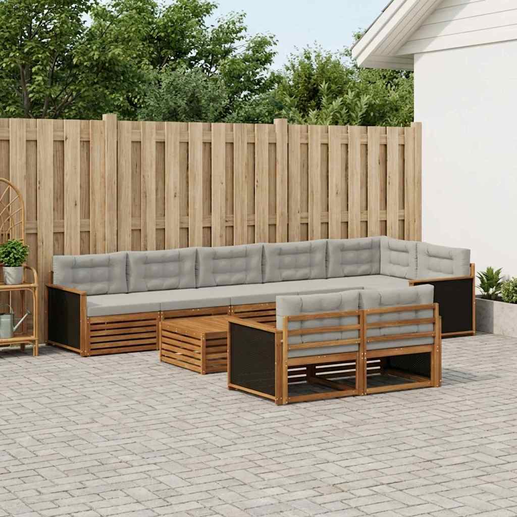 Buiten bankenset met kussen 9 pcs is nu te koop bij PeponiXL, paradijselijk wonen!