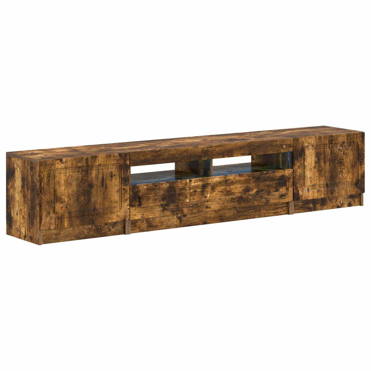 5-delige LED TV-kast Gerookt eiken Bewerkt hout is nu te koop bij PeponiXL, paradijselijk wonen!