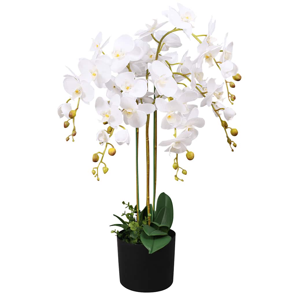 Kunstplant met pot orchidee 75 cm wit is nu te koop bij PeponiXL, paradijselijk wonen!