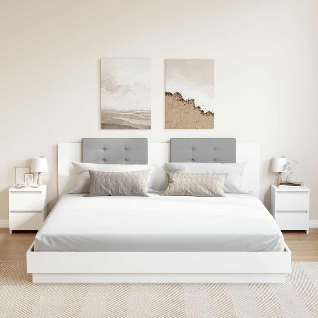 Nachtkastjes 2 st 30x30x40 cm bewerkt hout wit is nu te koop bij PeponiXL, paradijselijk wonen!