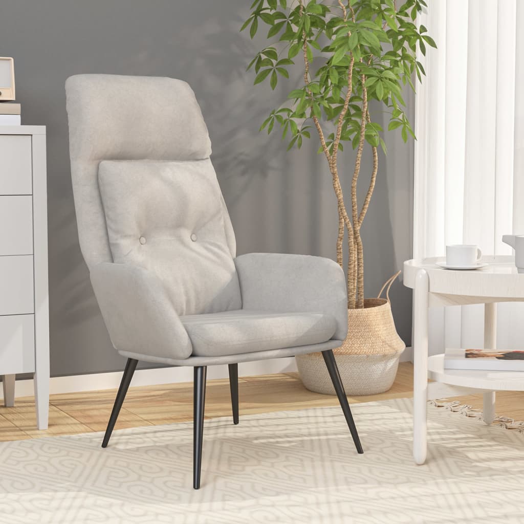 Relaxstoel kunstsuède lichtgrijs is nu te koop bij PeponiXL, paradijselijk wonen!