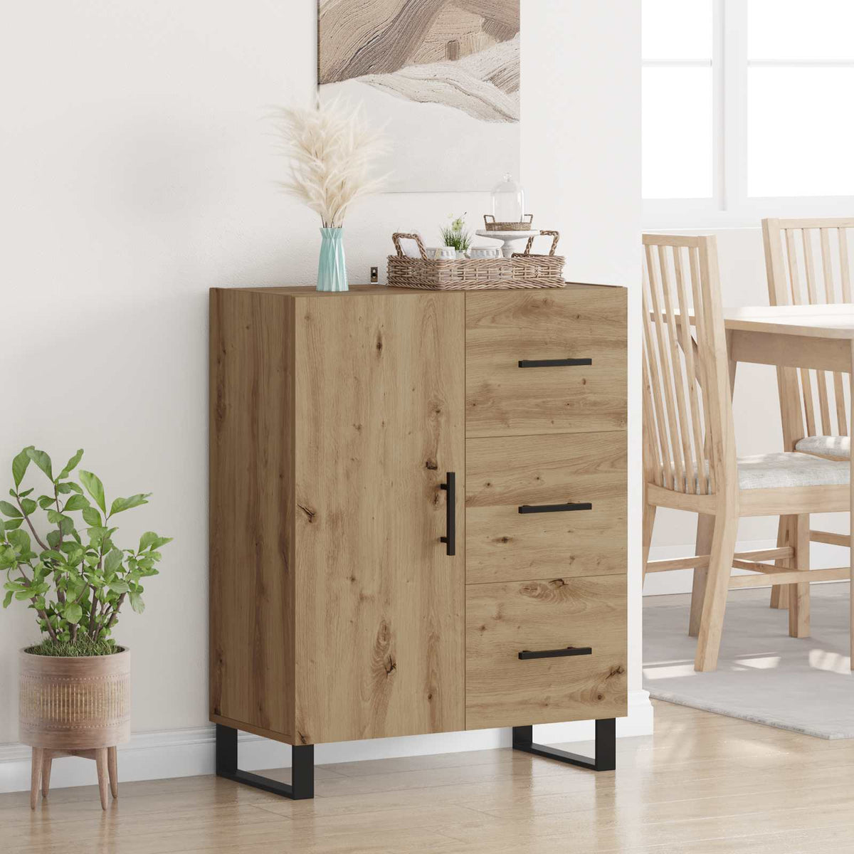 Dressoir Artisan Eiken 69,5 x 34 x 90 cm is nu te koop bij PeponiXL, paradijselijk wonen!