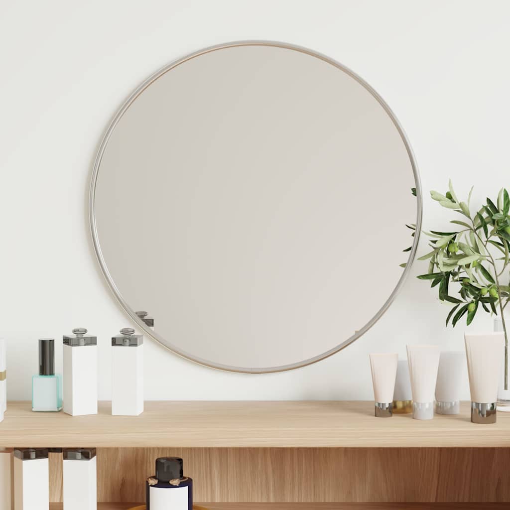 Wandspiegel rond Ø40 cm zilverkleurig is nu te koop bij PeponiXL, paradijselijk wonen!