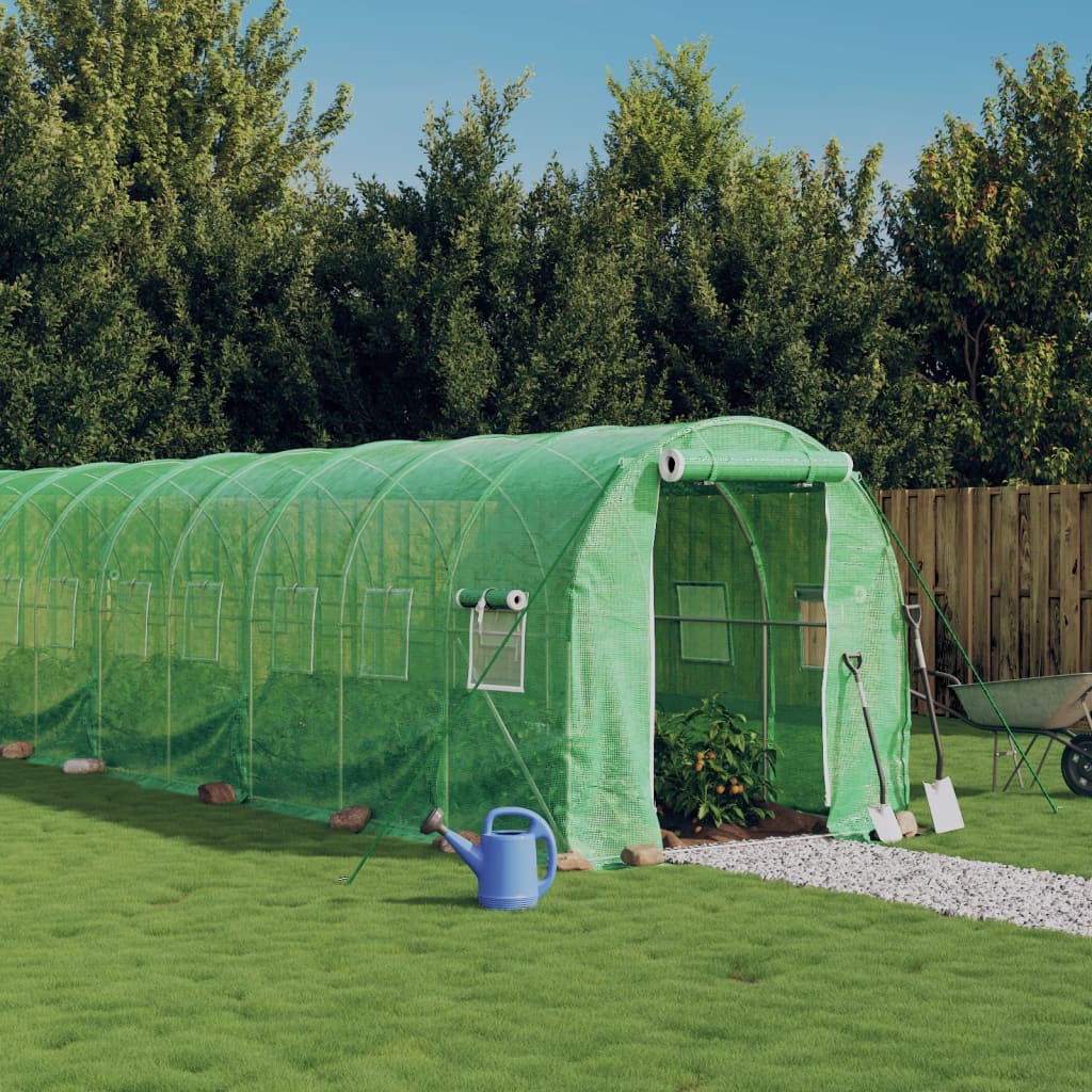Tuinkas met stalen frame 32 m² 16x2x2 m groen is nu te koop bij PeponiXL, paradijselijk wonen!
