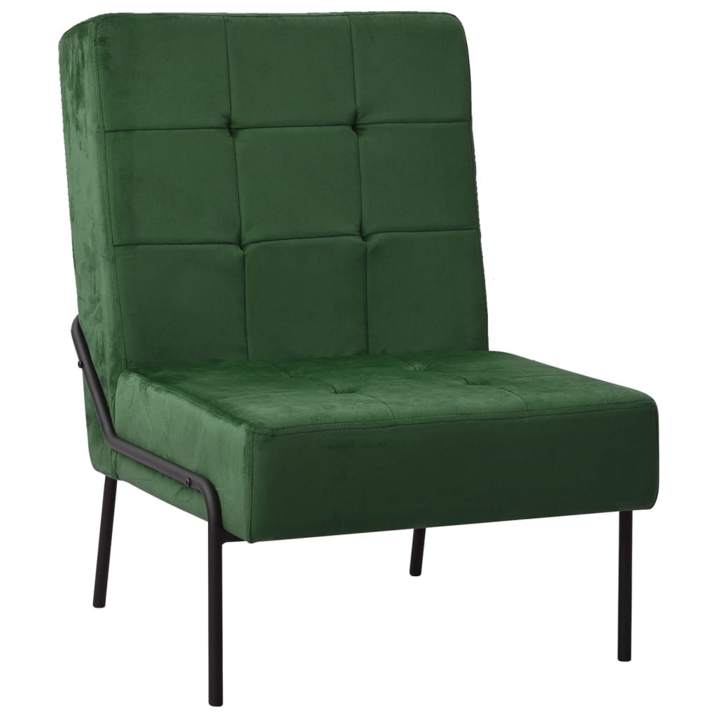 Relaxstoel 65x79x87 cm fluweel donkergroen is nu te koop bij PeponiXL, paradijselijk wonen!