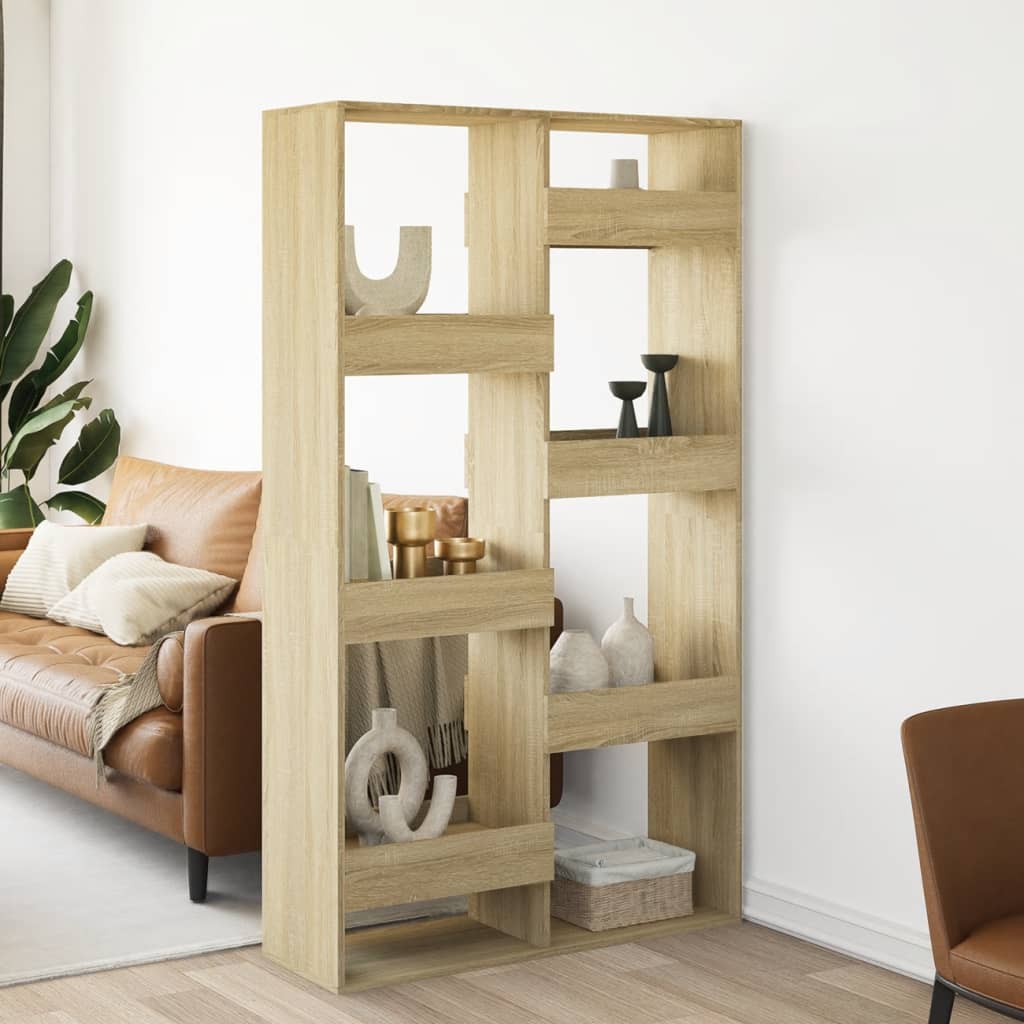 Kamerscherm 100x33x175 cm bewerkt hout sonoma eikenkleurig is nu te koop bij PeponiXL, paradijselijk wonen!