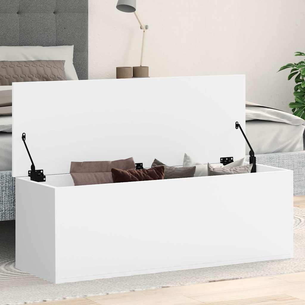 Opbergbox 102x35x35 cm bewerkt hout wit is nu te koop bij PeponiXL, paradijselijk wonen!