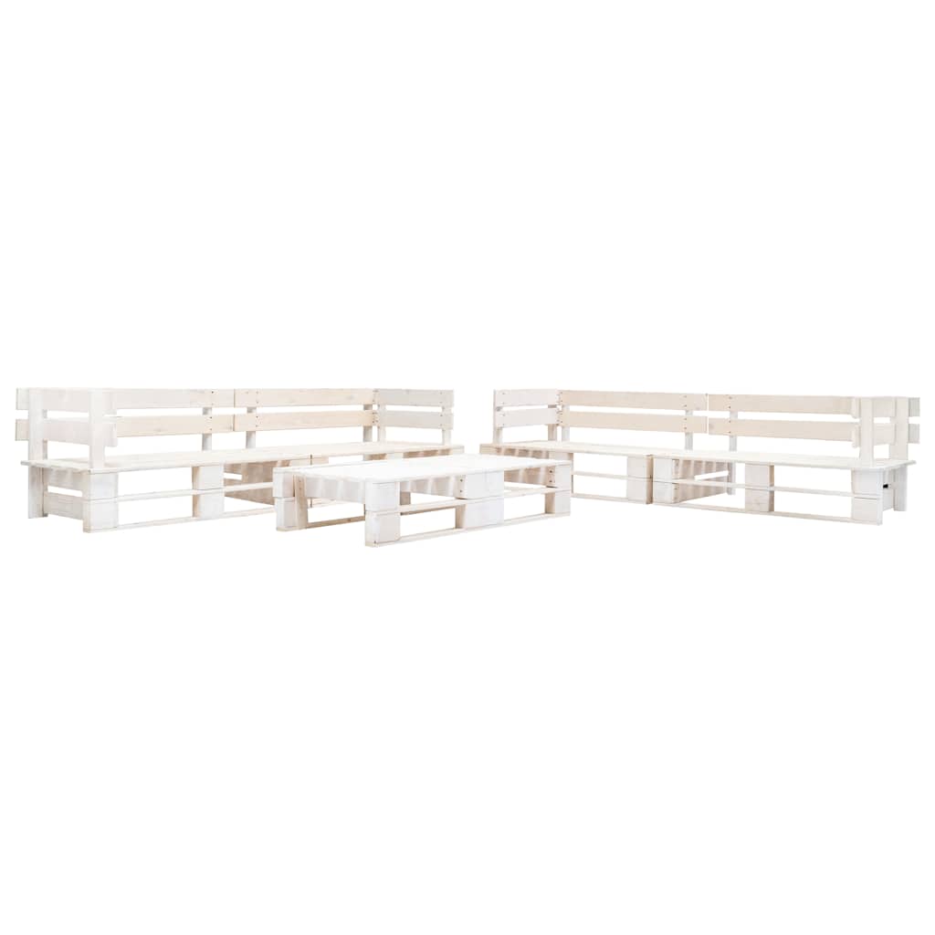 6-delige Loungeset pallet hout wit is nu te koop bij PeponiXL, paradijselijk wonen!