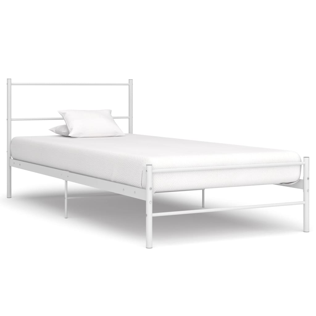 Bedframe metaal wit 100x200 cm is nu te koop bij PeponiXL, paradijselijk wonen!