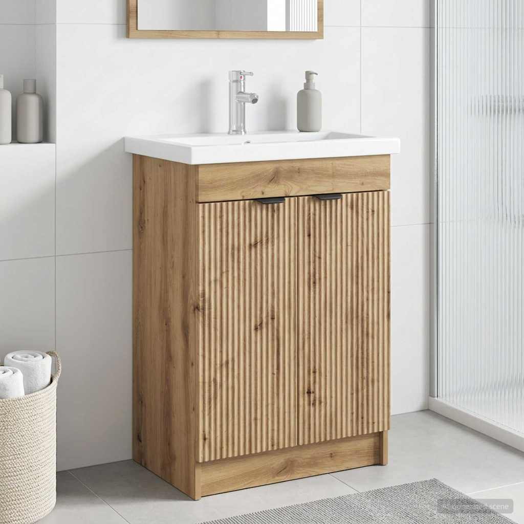 Badkamer onder wastafel kast Artisanaal eiken is nu te koop bij PeponiXL, paradijselijk wonen!