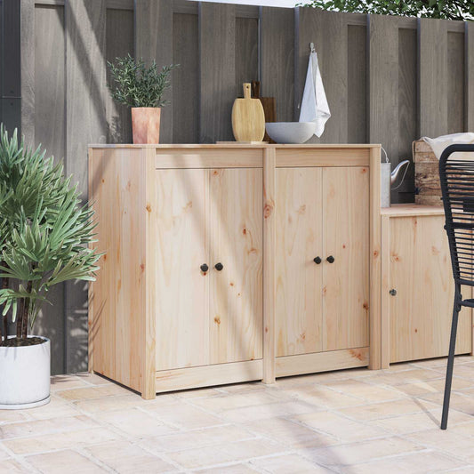 Keukendeur MEPPEL 2 pcs Crème 50 x 9 x 82 cm Massief grenenhout is nu te koop bij PeponiXL, paradijselijk wonen!